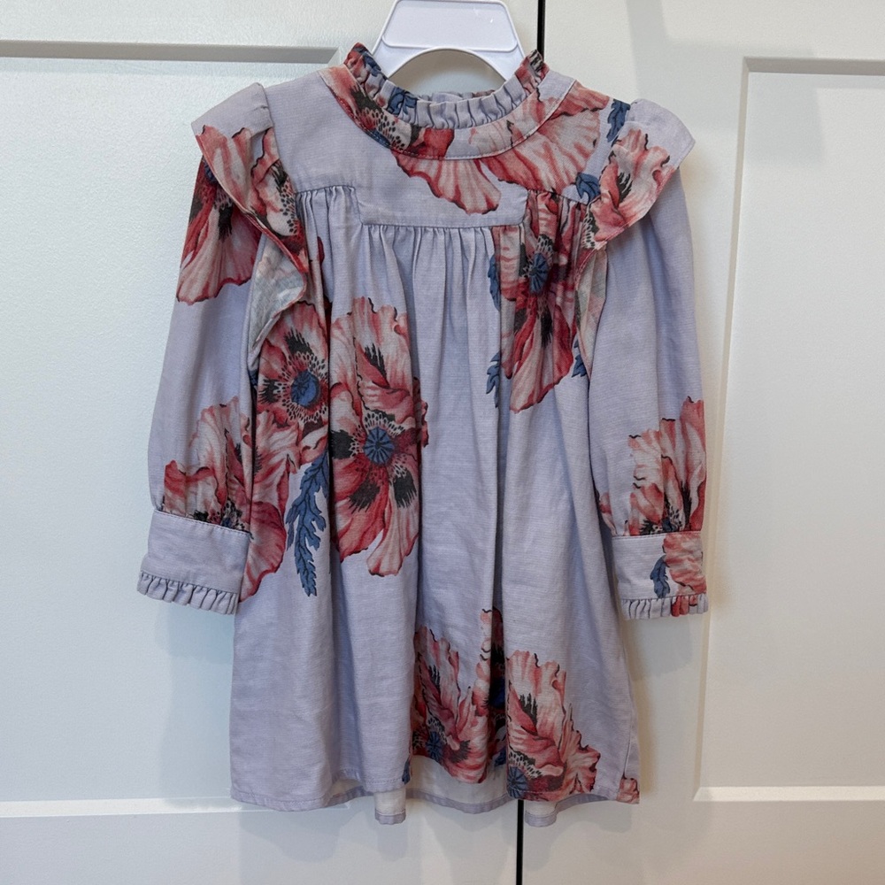 Morley Floral Kids Dress in Pink and Blue